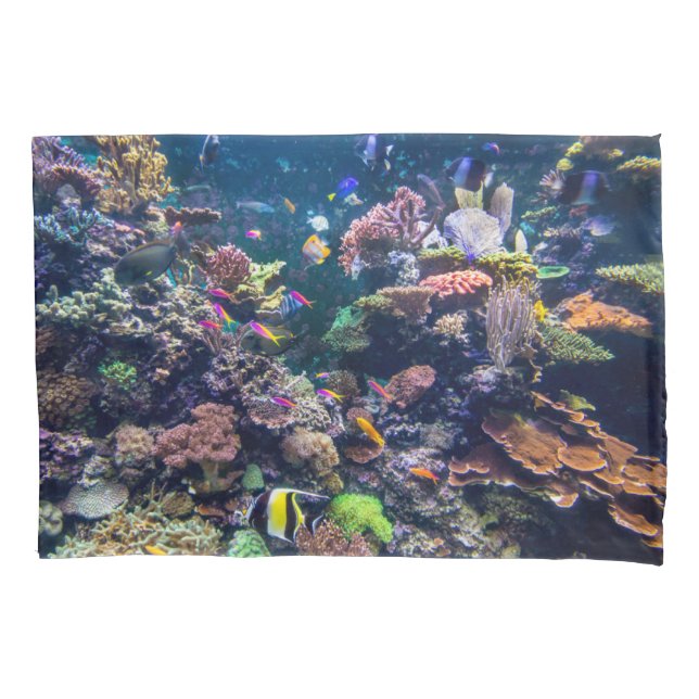 Tropical Beaches | Underwater Coral Reef Pillowcase (Front)