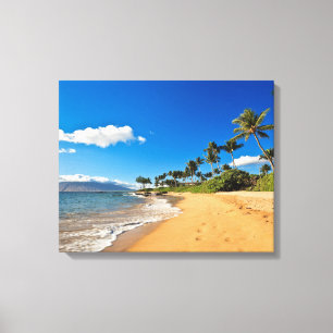 Tropical Beaches Wailea, Maui, Hawaii Canvas Print