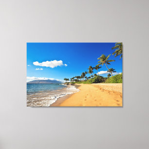 Tropical Beaches Wailea, Maui, Hawaii Canvas Print