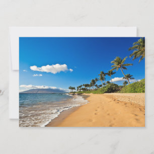 Tropical Beaches Wailea, Maui, Hawaii Thank You Card