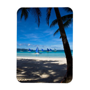 Tropical Beaches White Beach Boracay Philippines Magnet