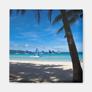 Tropical Beaches   White Beach Boracay Philippines Magnet