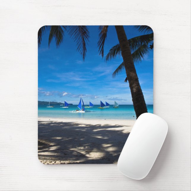 Tropical Beaches | White Beach Boracay Philippines Mouse Pad (With Mouse)