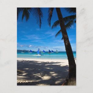 Tropical Beaches   White Beach Boracay Philippines Postcard