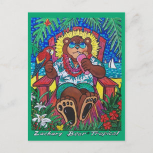 Tropical Bear Post Card