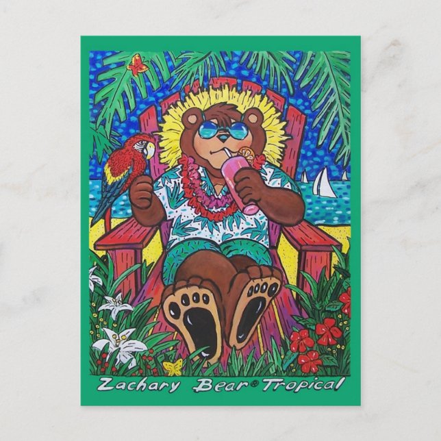 Tropical Bear Post Card (Front)