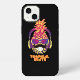 Tropical Beats Pineapple DJ Fun with moustache Sum iPhone 13 Case