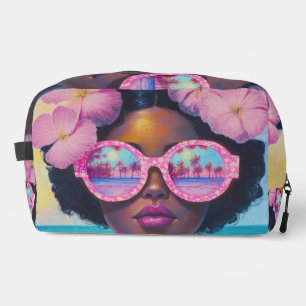 Tropical Beauty in Pink Shades Dopp Kit