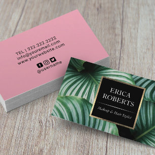 Tropical Beauty Salon SPA Modern Makeup Artist  Business Card