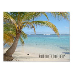 Tropical Belise Beach Caribbean Island Seascape Photo Print