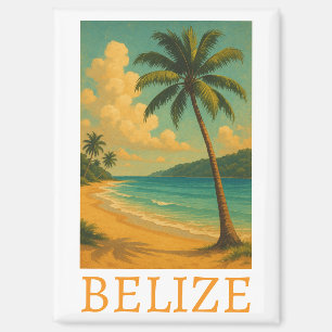 Tropical Belise Beach Caribbean Vacation Magnet