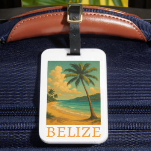 Tropical Belize Beach Caribbean Vacation Luggage Tag