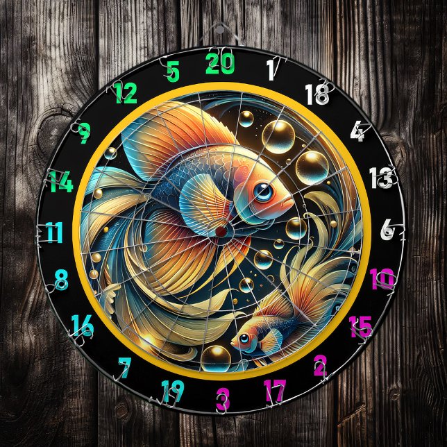 Tropical Betta Splash Dartboard Design (Creator Uploaded)
