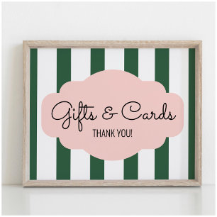 Tropical Beverly Hills Pink Green Cards and Gifts Poster