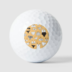Tropical Bikini: Hand-Drawn Summer Pattern Golf Balls