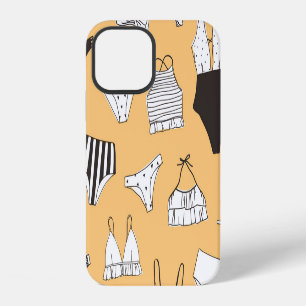 Tropical Bikini: Hand-Drawn Summer Pattern iPhone 12 Case