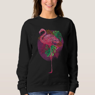 Tropical Bird Animal Lover Wildlife Exotic Pink Fl Sweatshirt