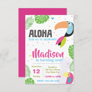 Tropical Bird Birthday Invitation
