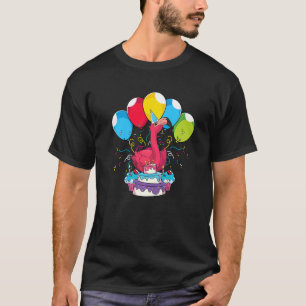 Tropical Bird Birthday Party Zoo Animal  Pink Flam T-Shirt