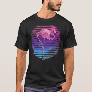 Tropical Bird Exotic Animal Retro Vaporwave Pink F T-Shirt