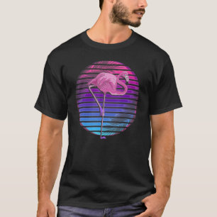 Tropical Bird Exotic Animal Retro Vaporwave Pink F T-Shirt