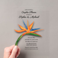 Tropical Bird of Paradise Couples Bridal Shower