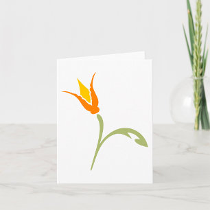 Tropical Bird of Paradise Floral Card