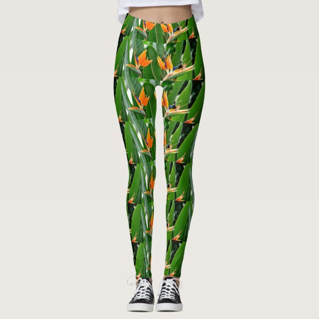 TROPICAL BIRD OF PARADISE LEGGINGS (Front)