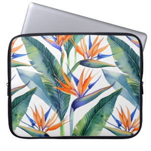 Tropical Bird of Paradise pattern Laptop Sleeve