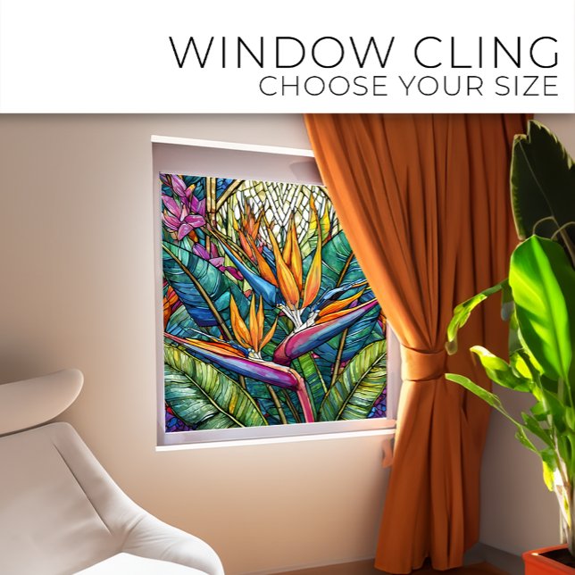 Tropical Bird of Paradise Stained glass art (Creator Uploaded)