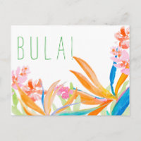 Tropical Bird Of Paradise Watercolor Bula! Fiji