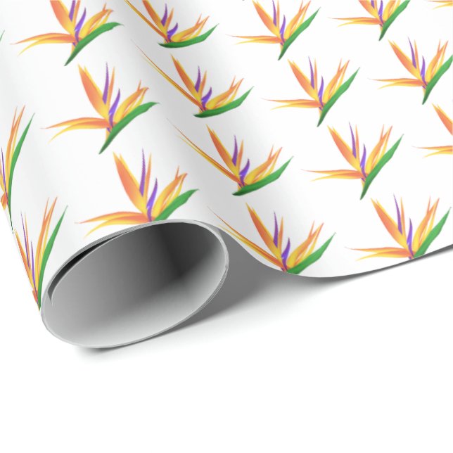 Tropical bird of paradise wrapping paper (Roll Corner)