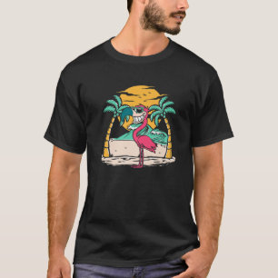 Tropical Bird Palm Trees Sunglasses Animal Funny F T-Shirt