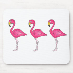 Tropical Bird Pink Flamingo Flamingos Mouse Pad