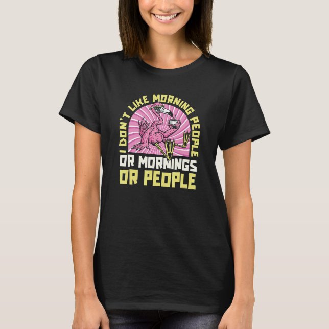 Tropical Bird  Pink Flamingo T-Shirt (Front)