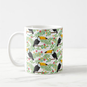 Tropical bird seamless pattern background. Toucan  Coffee Mug