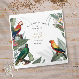 Tropical Bird Seed Packet Funeral Memorial Envelope