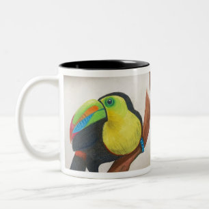 Tropical bird Toucan Two-Tone Coffee Mug