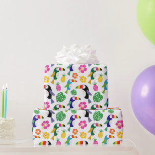 Tropical Birds and Pineapples  Wrapping Paper
