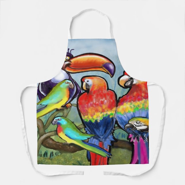 Tropical Birds Apron (Front)