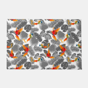 tropical birds doormat