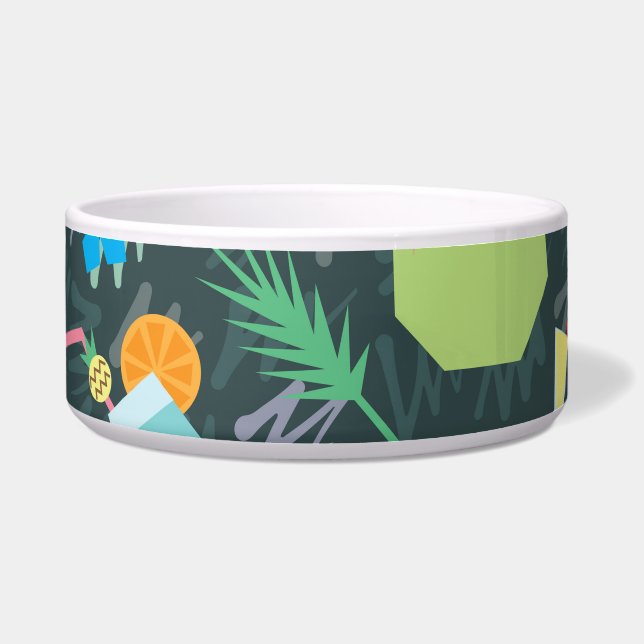 Tropical Birds Drinks: Vibrant Seamless. (Front)