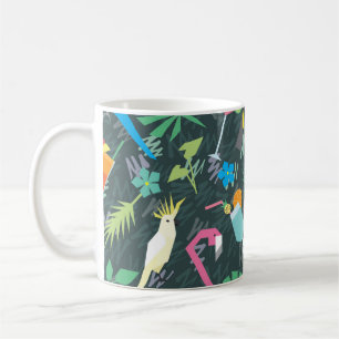 Tropical Birds Drinks: Vibrant Seamless. Coffee Mug