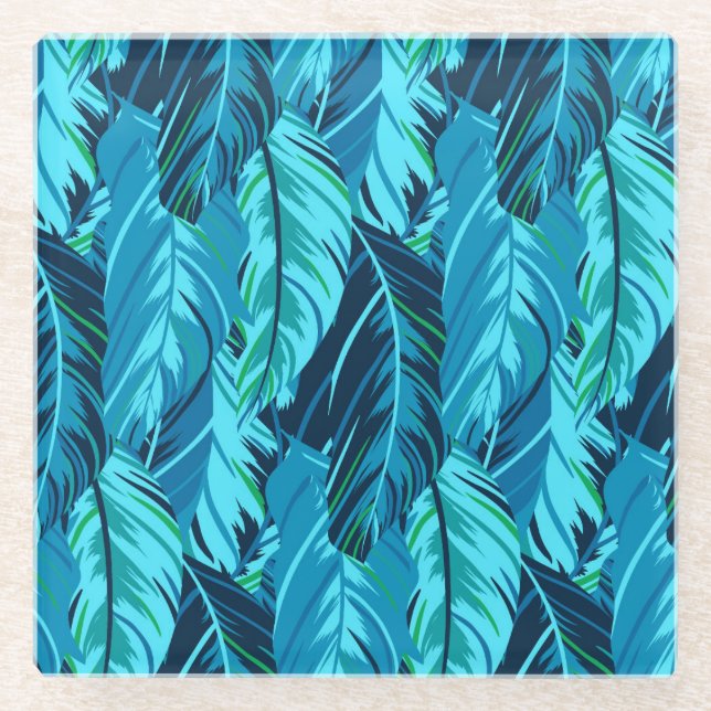 Tropical Birds Glass Coaster (Front)