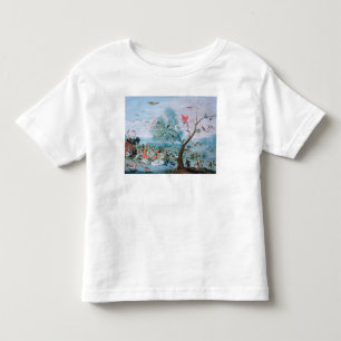 Tropical birds in a landscape toddler T-Shirt