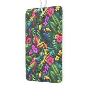 Tropical Birds Jungle Dreams Seamless Surface Patt Car Air Freshener