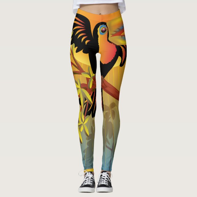 Tropical Birds Leggings (Front)