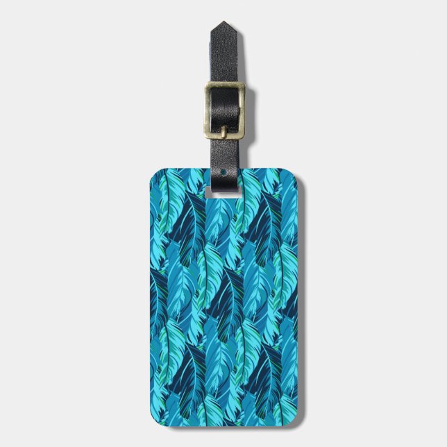 Tropical Birds Luggage Tag (Front Vertical)
