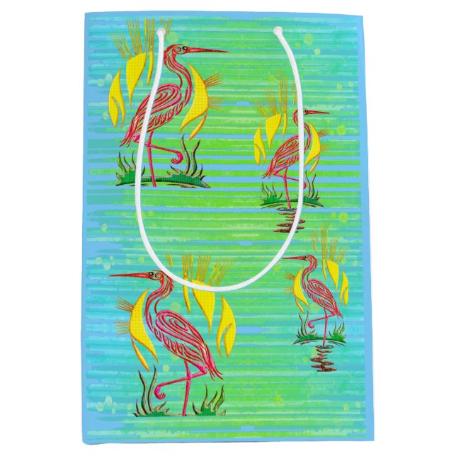 Tropical Birds  Medium Gift Bag (Front)