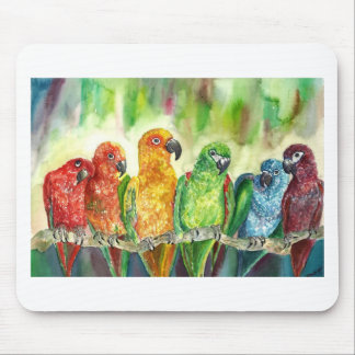 Tropical Birds Mouse Pad
